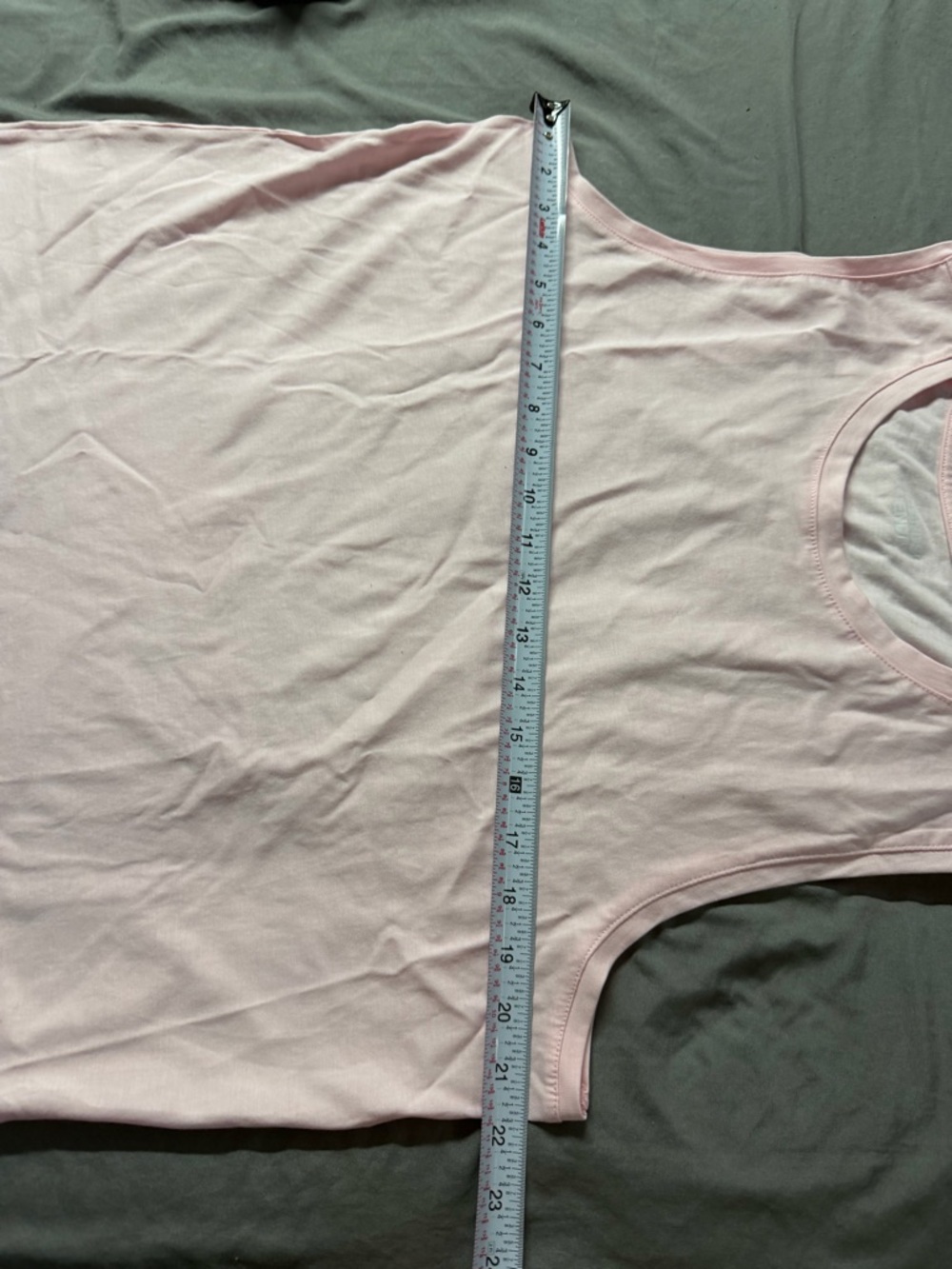 Lands' End Women’s Light Pink Crop Tank Top XL 100% cotton - Picture 2 of 9